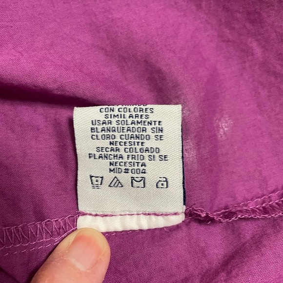 Caribbean Joe 100% cotton womens tunic with long sleeves hook and eye closures - Picture 5 of 8